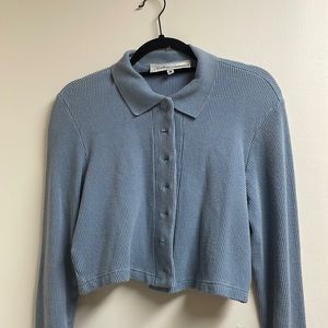 Blue cropped cardigan